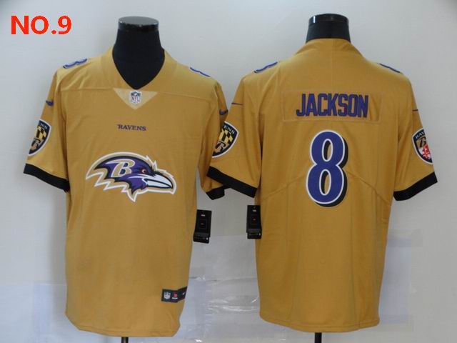 Men's Baltimore Ravens 8 Lamar Jackson Jesey NO.9;